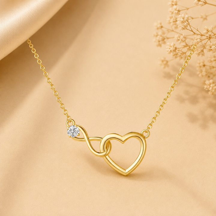 Collier Cœur Infini – Or ou Argent