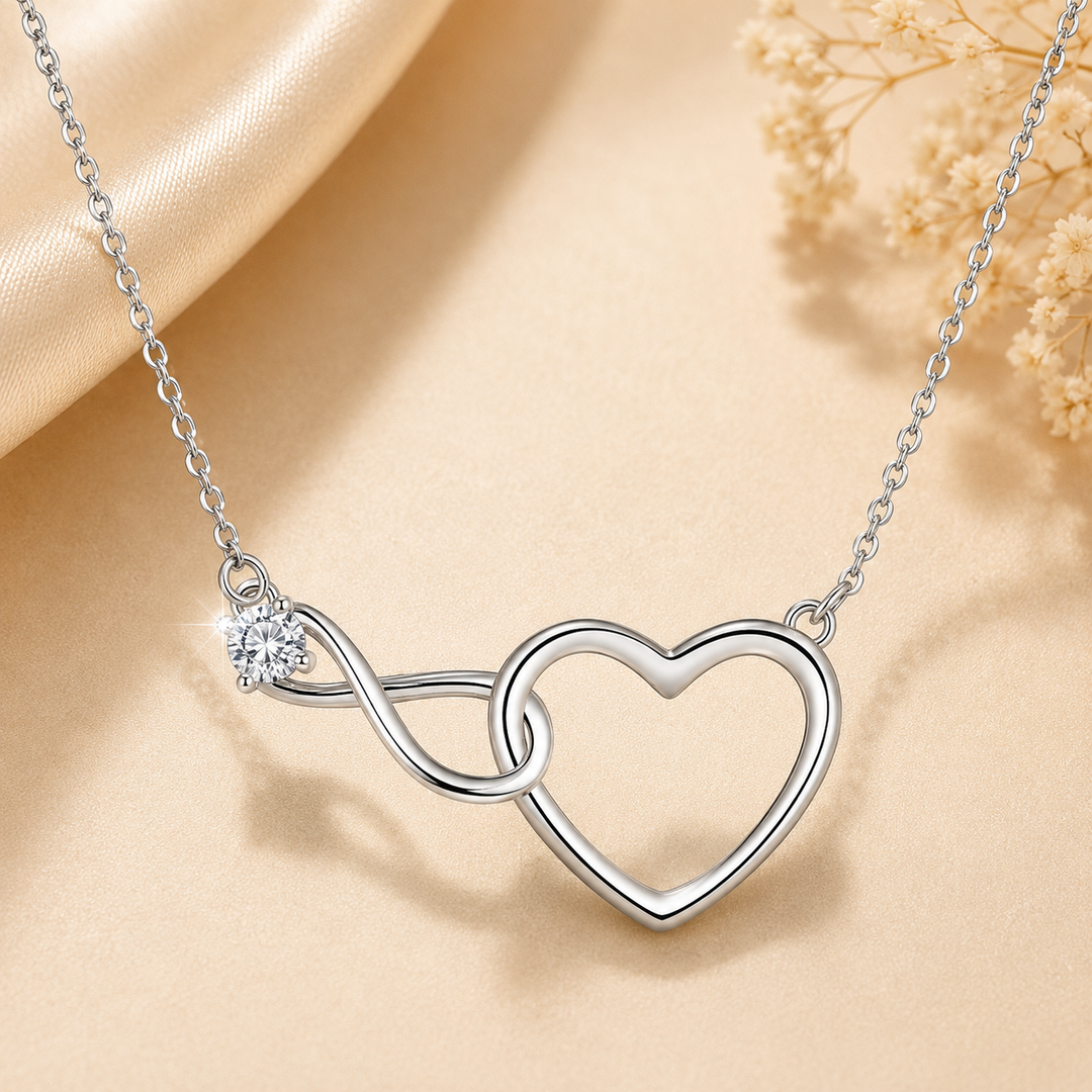 Collier Cœur Infini – Or ou Argent