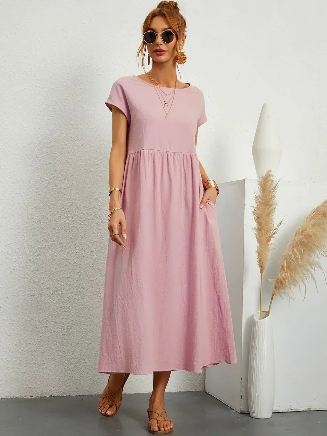 Gabrielle™ - Robe midi fluide élégance intemporelle